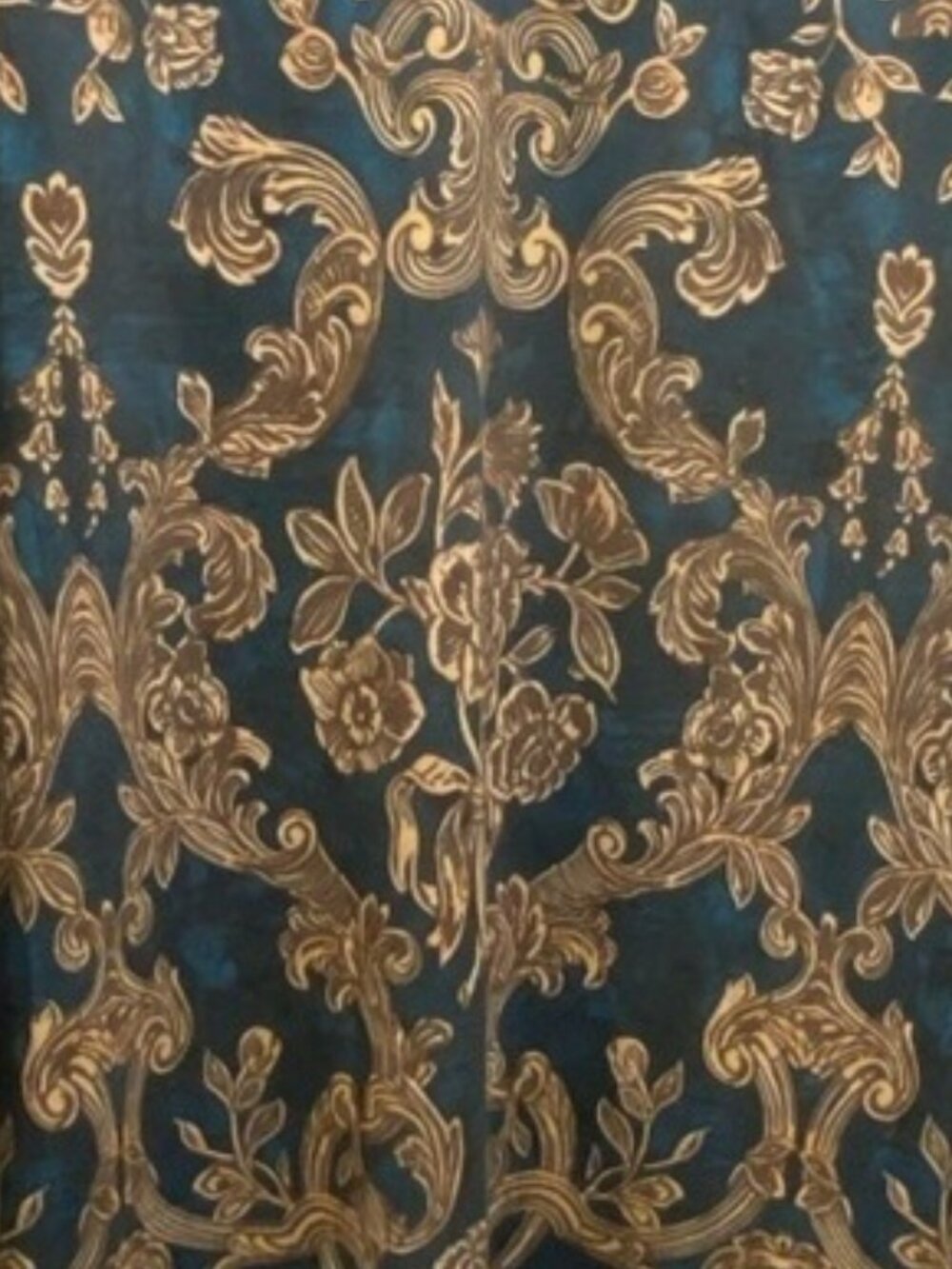 Blue and Gold Floral Dress